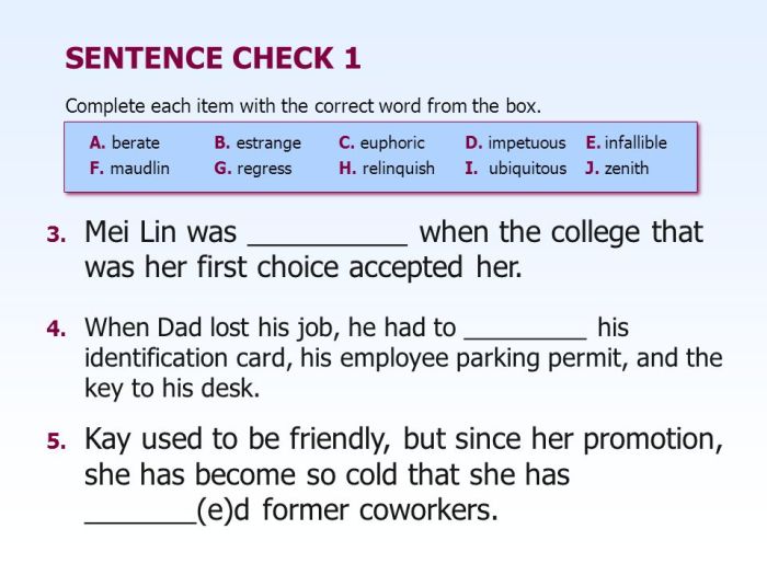 Chapter 4 sentence check 1