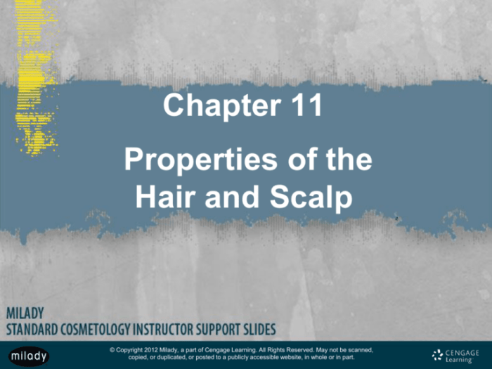 Properties of the hair and scalp chapter 11